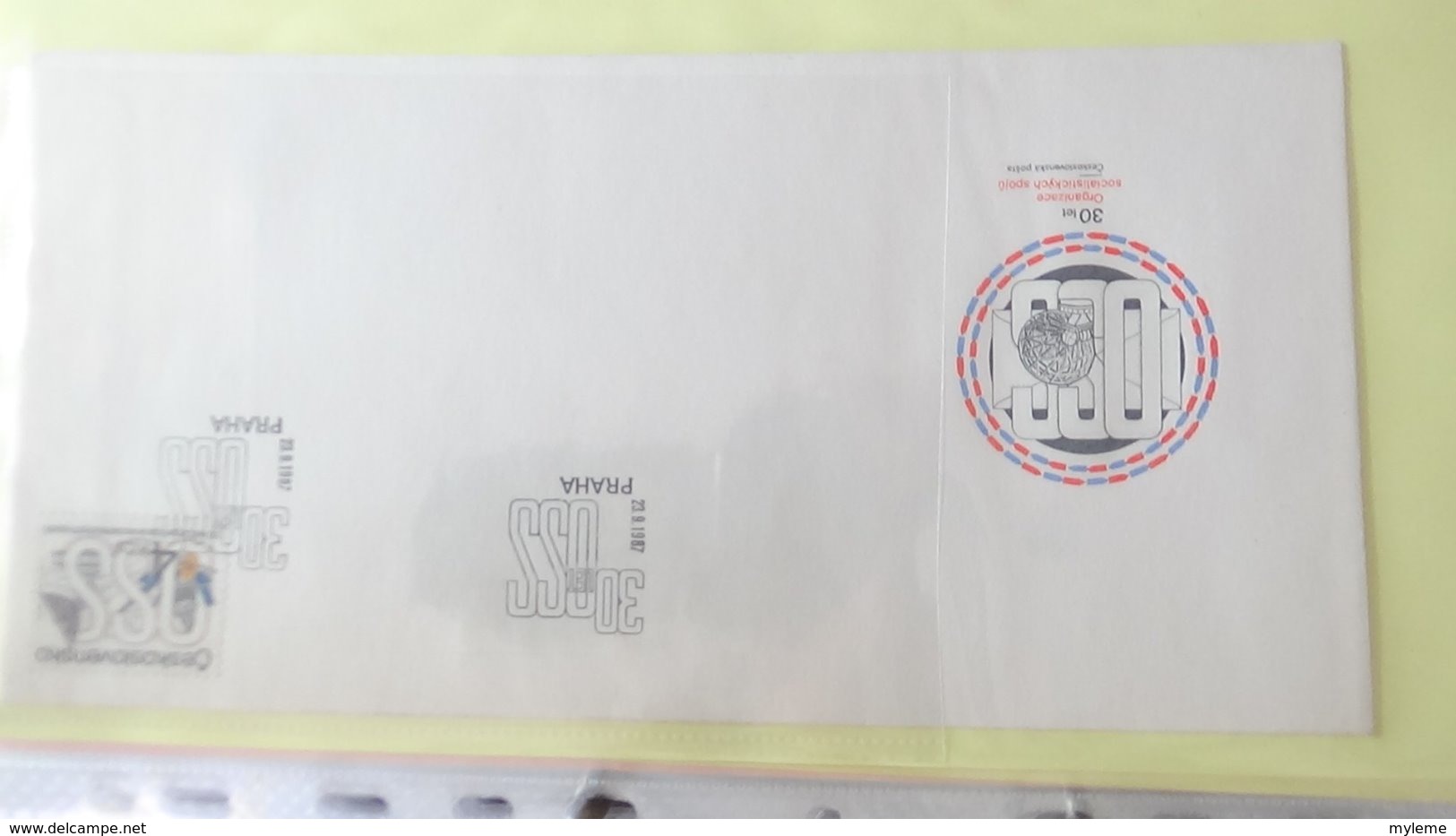 Dispersion d'une collection d'enveloppe 1er jour et autres dont 128  de TECHCOSLOVAQUIE entre 1976 et 1990