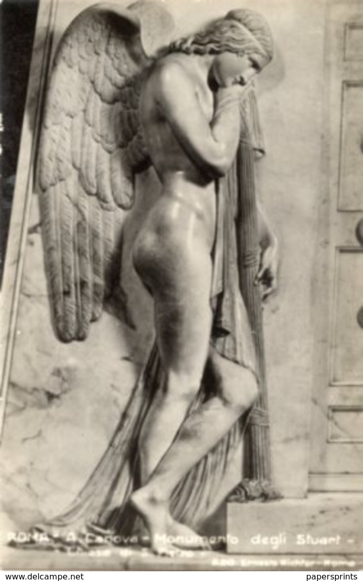 Cartolina Antica MONUMENTO DEGLI STUART (A. Canova) Chiesa Di San Pietro, Roma - OTTIMA R18 - Sculptures