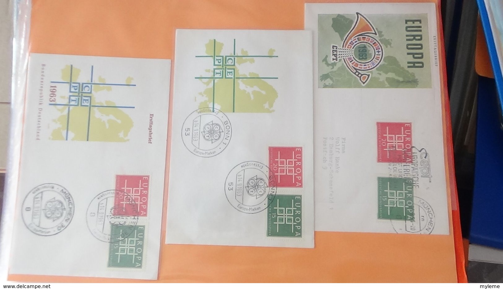 Dispersion d'une collection d'enveloppe 1er jour et autres dont 181 EUROPA d'ALLEMAGNE