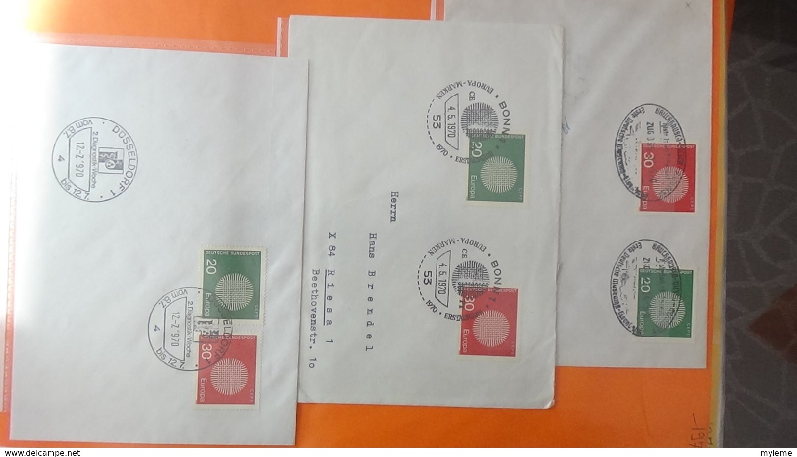 Dispersion d'une collection d'enveloppe 1er jour et autres dont 181 EUROPA d'ALLEMAGNE