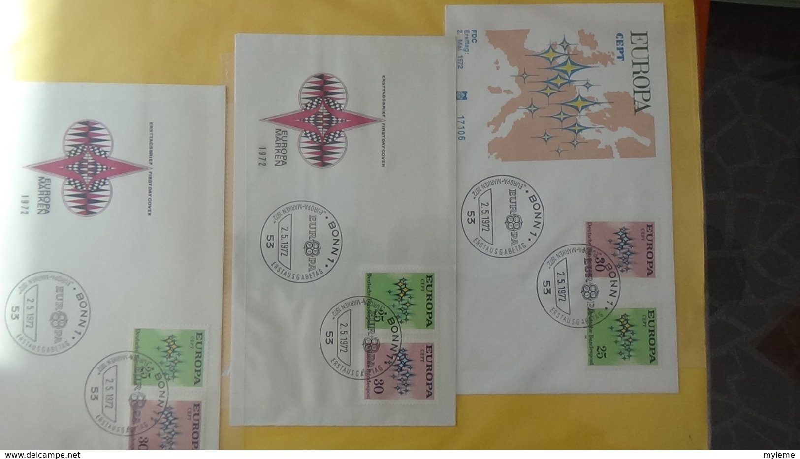 Dispersion d'une collection d'enveloppe 1er jour et autres dont 181 EUROPA d'ALLEMAGNE