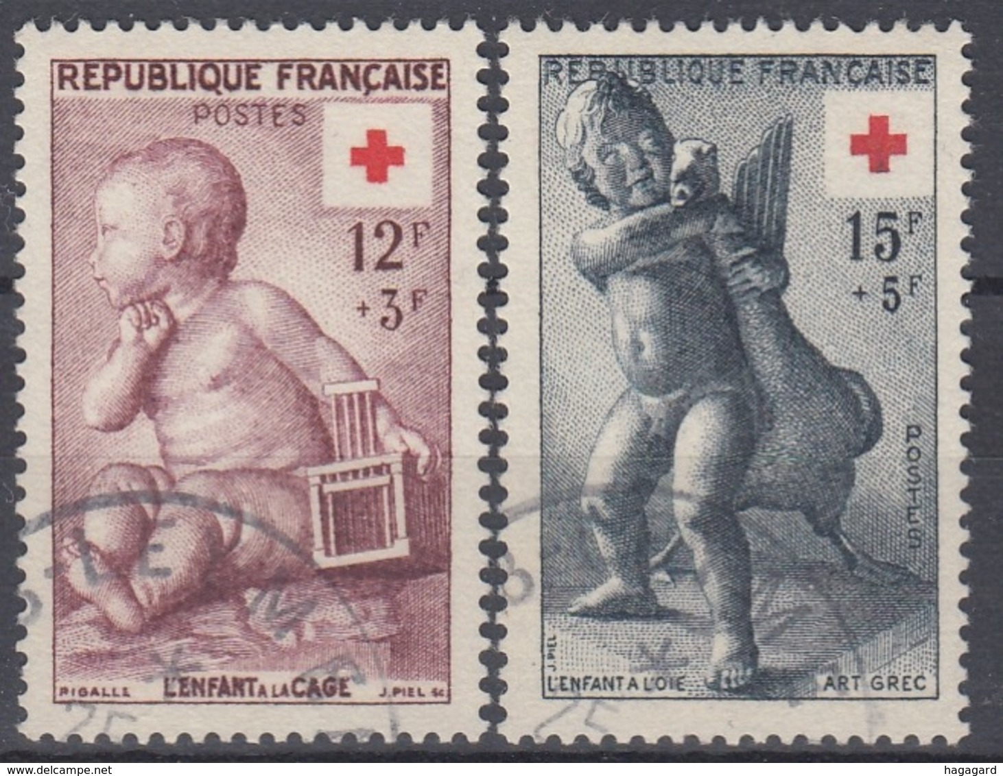 +France 1955. Croix-Rouge. Yvert 1048-49. Oblitéré, Cancelled - Oblitérés