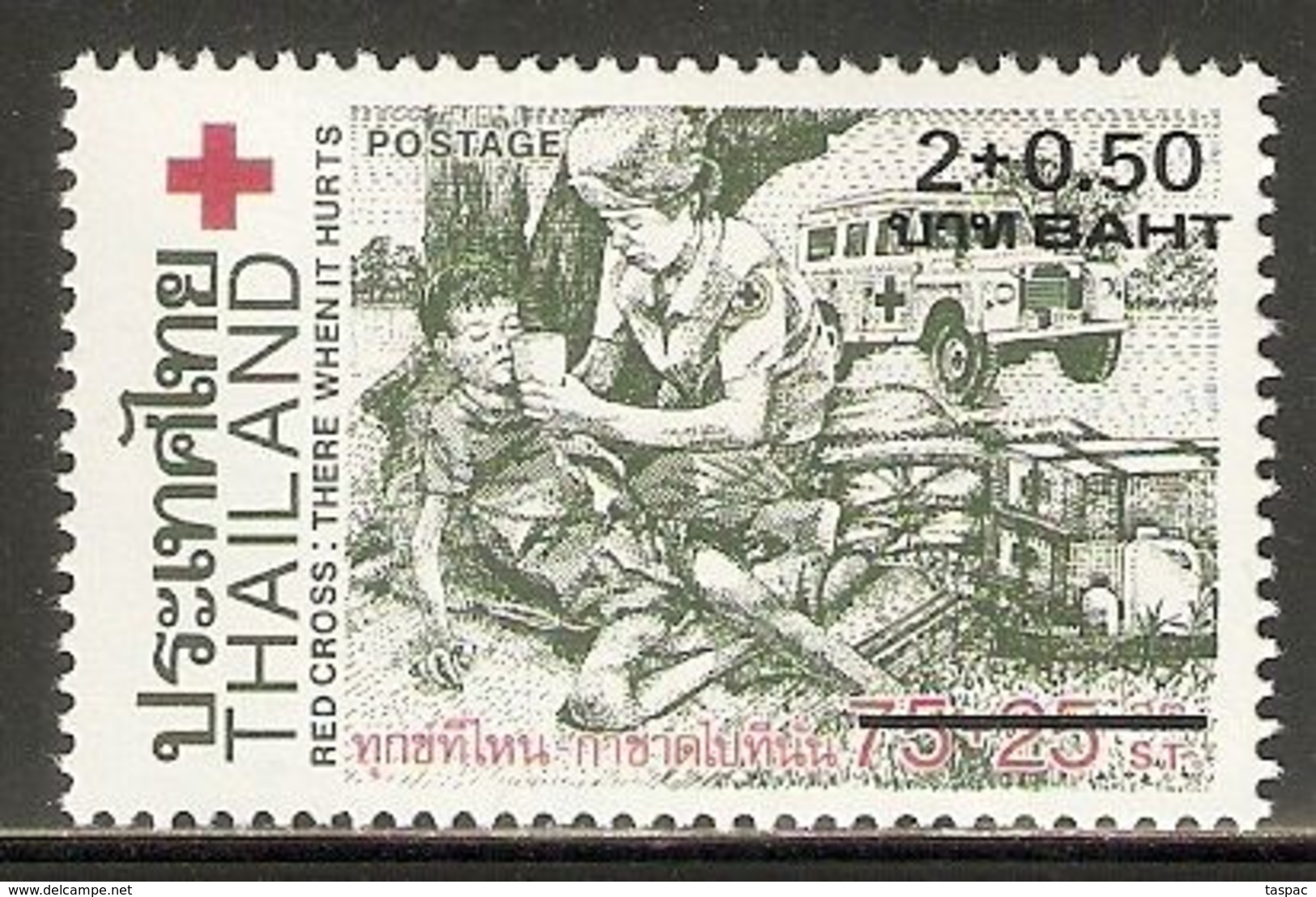 Thailand 1987 Mi# 1197 ** MNH - Surcharged - Red Cross - Thaïlande