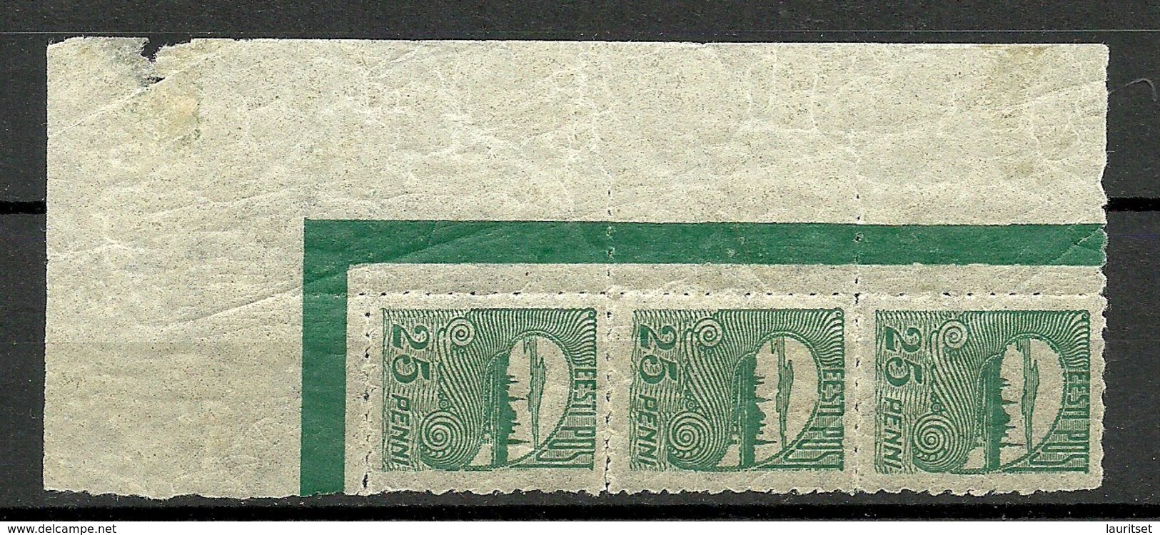 Estland Estonia 1920 Michel 15 Postmeister Zähnung Local Postmaster Perforation Sheet Corner MNH - Estland
