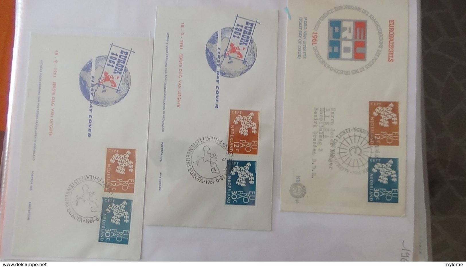 Dispersion d'une collection d'enveloppe 1er jour et autres dont 114 EUROPA entre 1978 et 1984