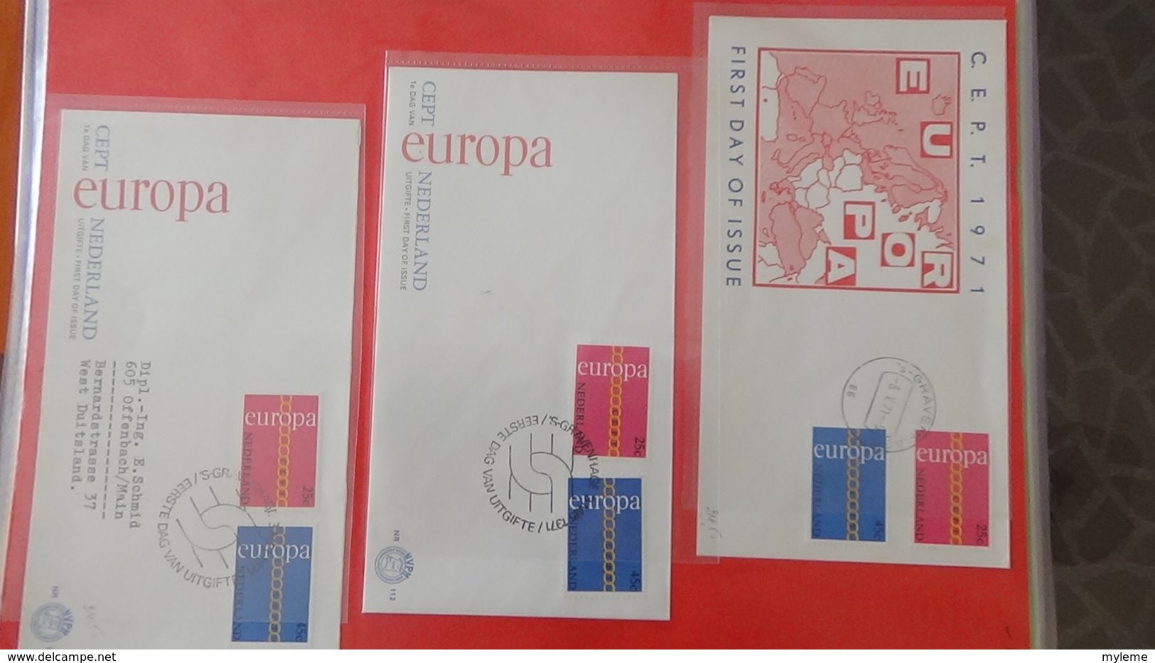 Dispersion d'une collection d'enveloppe 1er jour et autres dont 114 EUROPA entre 1978 et 1984