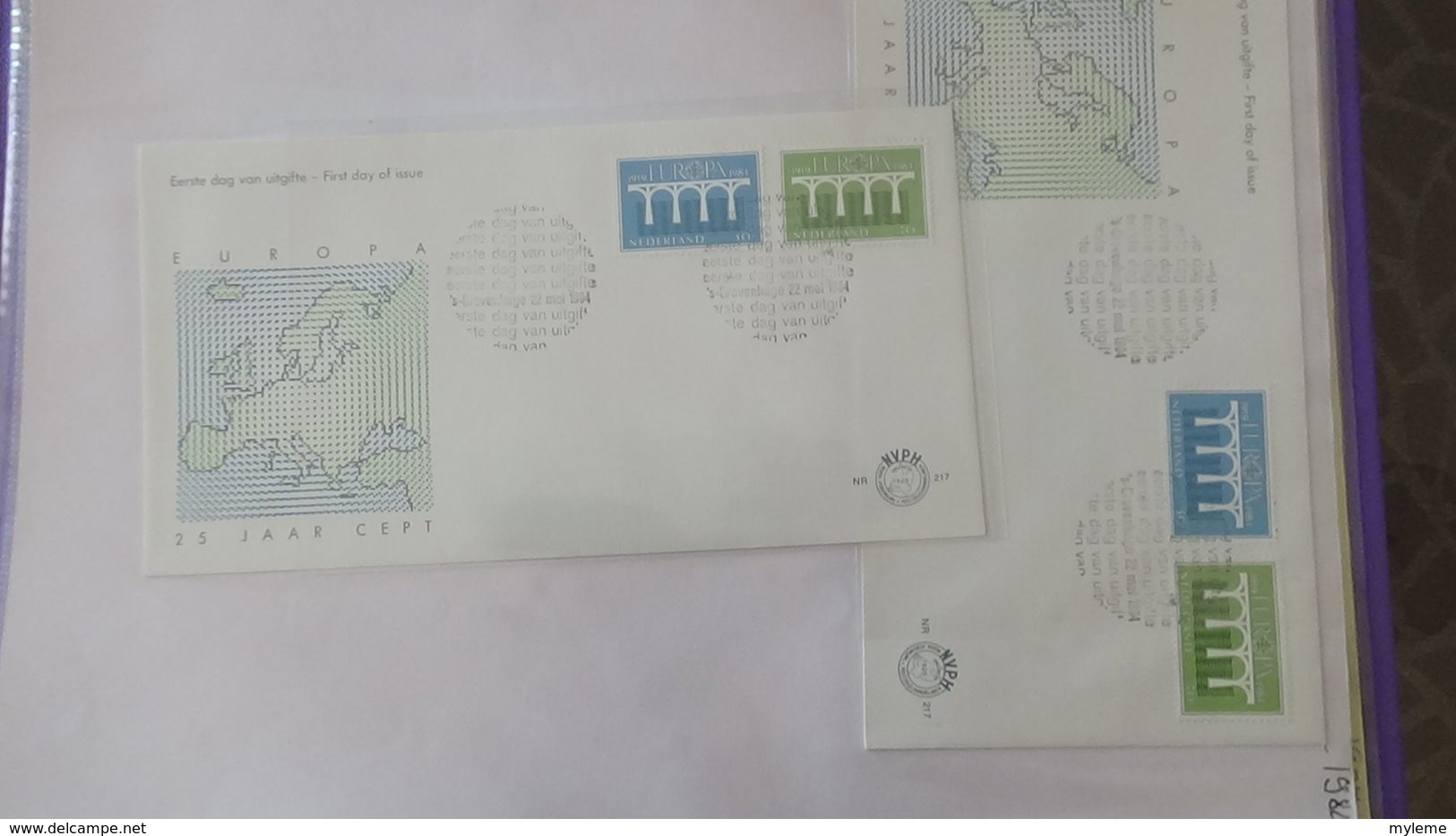 Dispersion d'une collection d'enveloppe 1er jour et autres dont 114 EUROPA entre 1978 et 1984