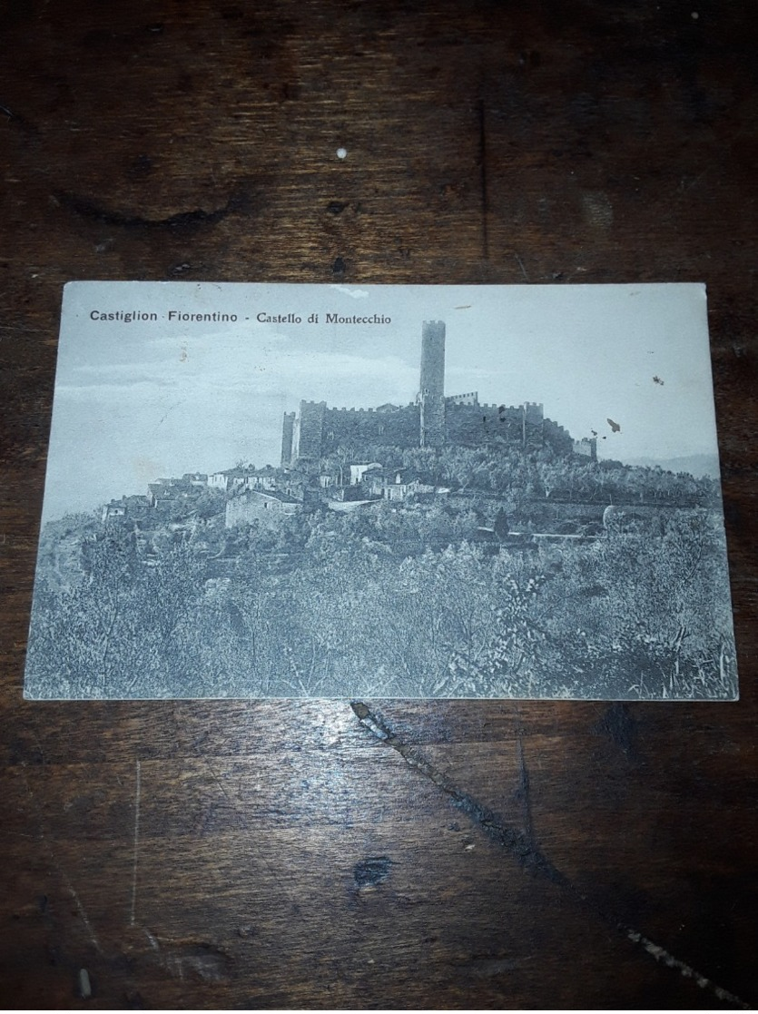 Cartolina Postale 1914 Castiglion Fiorentino, Castello Di Montecchio - Arezzo