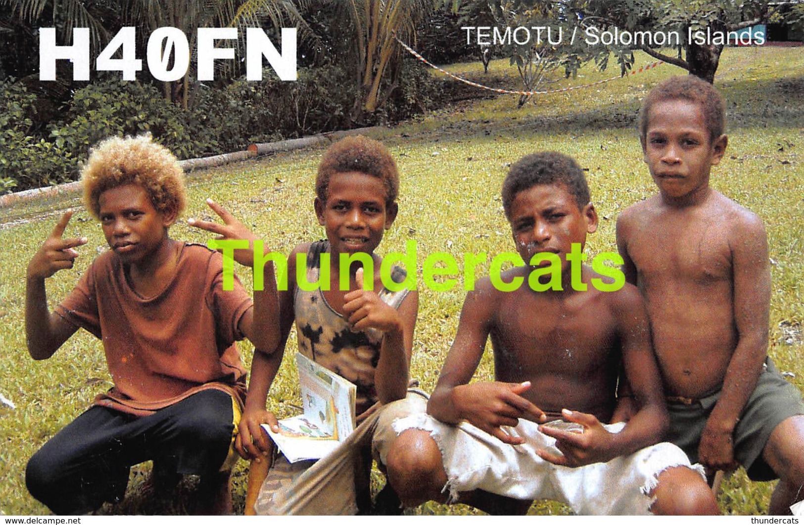 QSL RADIO H40FN TEMOTU SOLOMON ISLANDS JEUNE GARCON YOUNG BOY - Radio