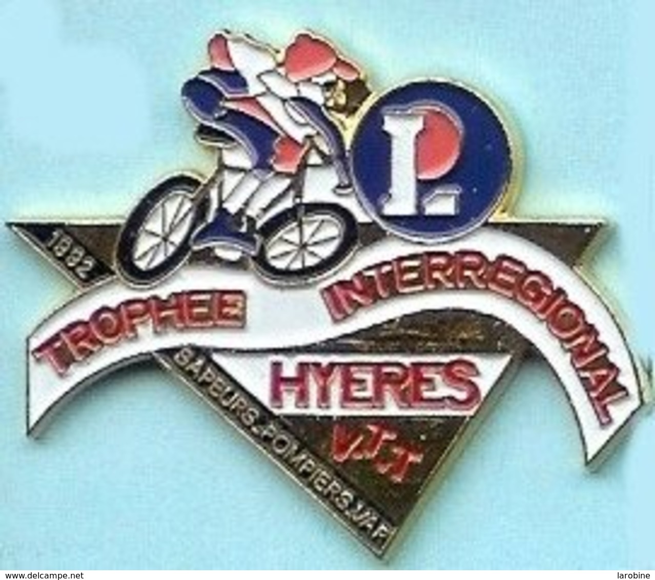 @@ Leclerc VTT Vélo Cycle Trophée Inter Régional Sapeurs Pompiers HYERES Var 1992  @@pom55 - Firemen