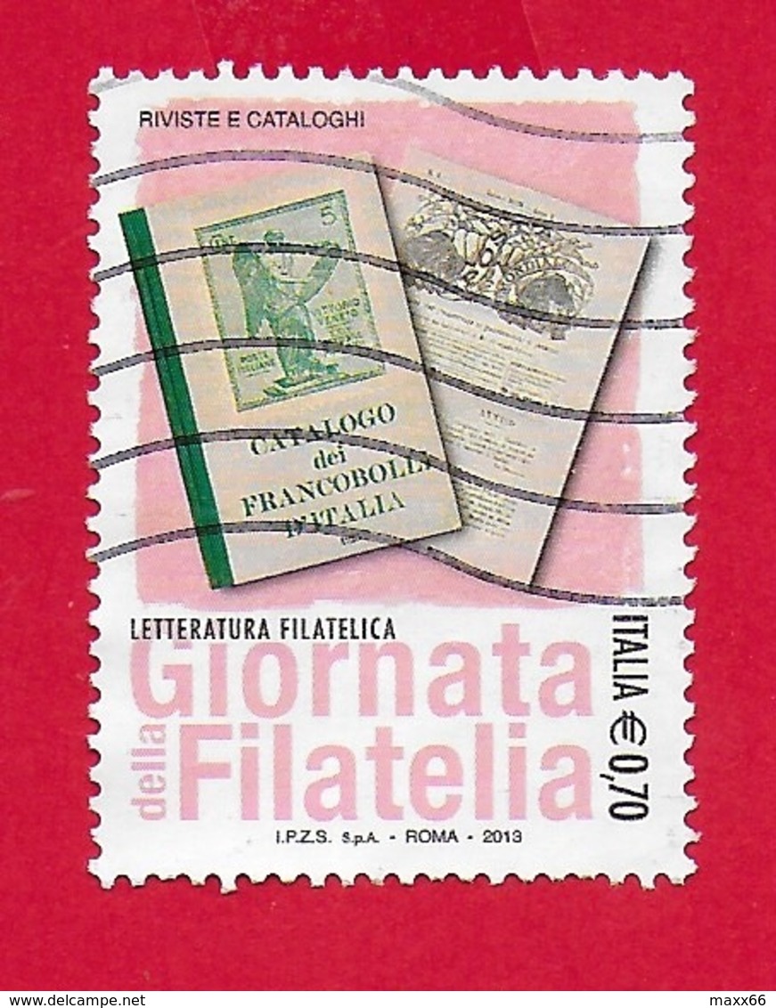 ITALIA REPUBBLICA USATO - 2013 - Giornata Della Filatelia - Letteratura Filatelica - € 0,70 - S. 3416 - 2011-20: Used