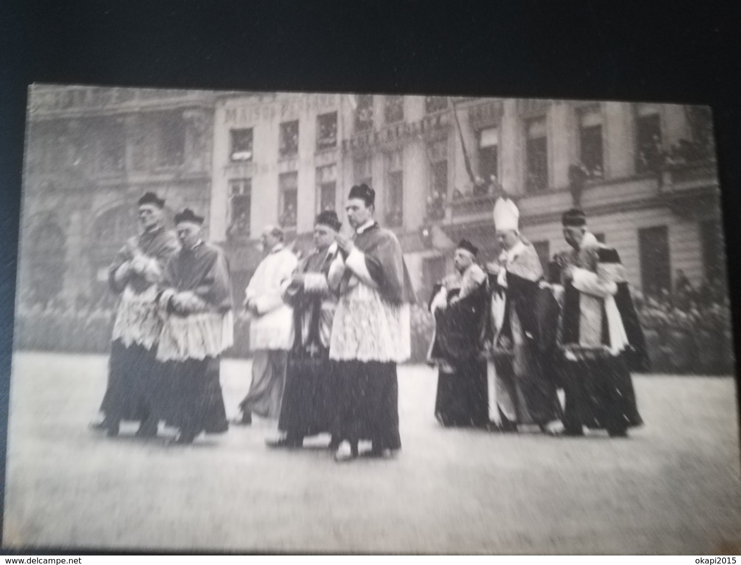 CALÈCHE ACCOMPAGNÉE DE CAVALIERS FOULE BELGIQUE CARTE - PHOTO CARTE POSTALE  À DOS NON DIVISÉ CPA + 2 CP FUNÉRAILLES ROI