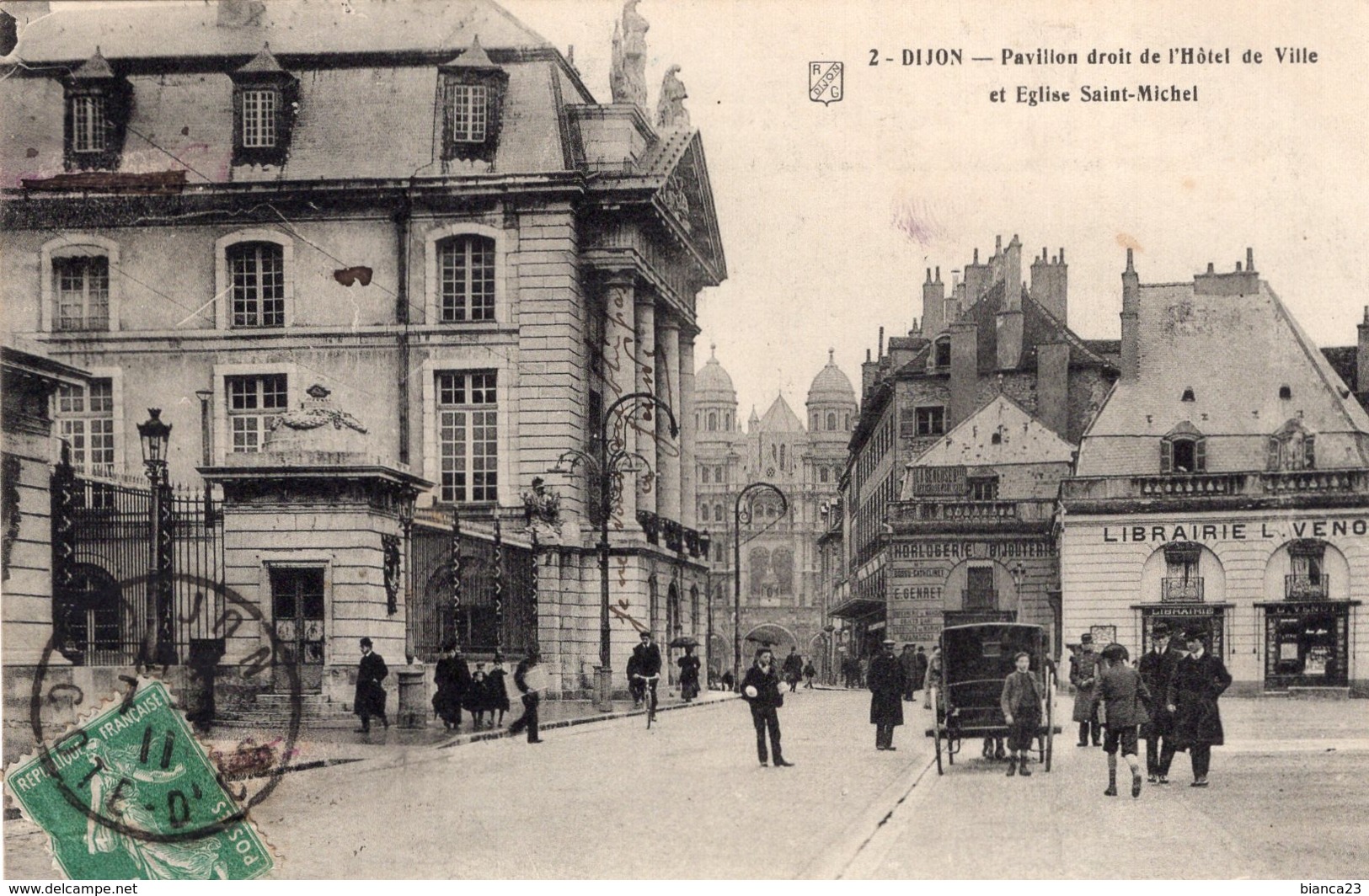 B58939 Cpa Dijon - Pavillon Droit De L' Hôtel De Ville - Other & Unclassified