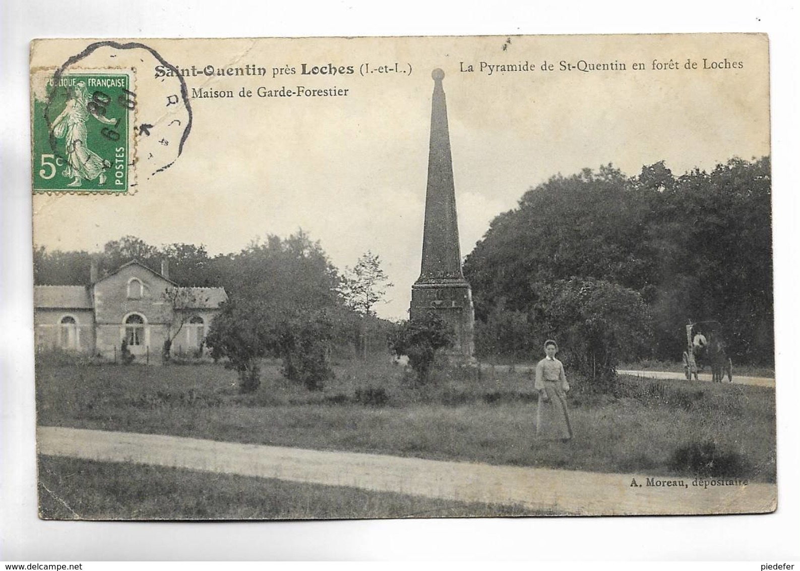 37 - Saint-Quentin Près Loches ( I.-et-L. ) - La Pyramide De St-Quentin En Forêt De Loches. Maison De Garde-forestier - Sonstige & Ohne Zuordnung