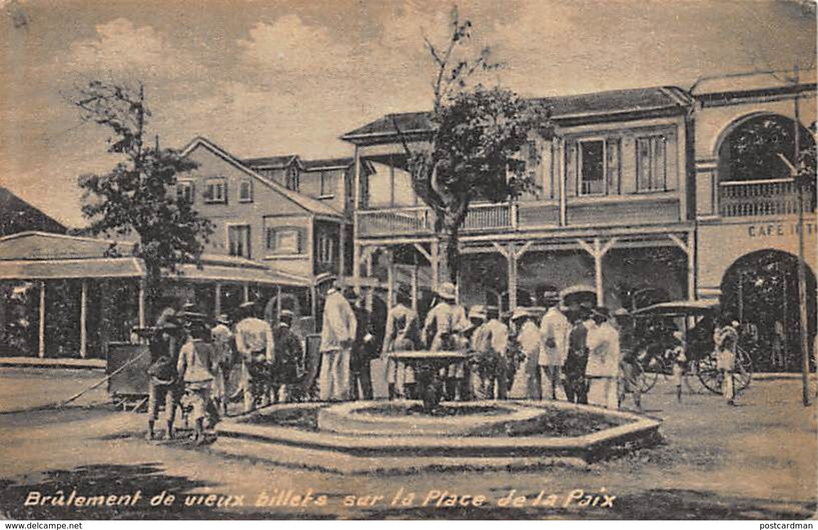 Haiti - Port-au-Prince - Brûlement De Vieux Billets Sur La Place De La Paix - Ed. W. Buch. - Haití