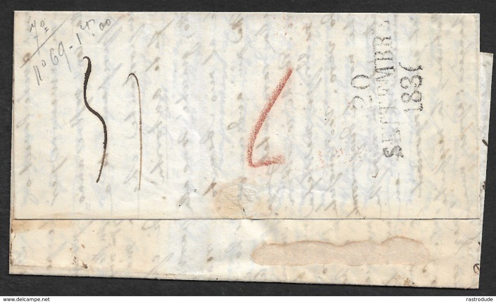 1836 LAC - PARIS A FIRENZE (ITALIE) P.P-c.a.d Type 14, ROUGE - 1801-1848: Precursors XIX