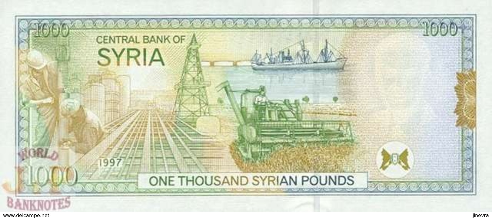 SYRIA 1000 POUNDS 1997 PICK 111 UNC - Syrië