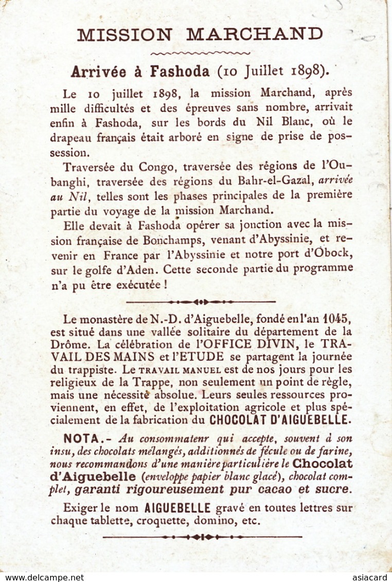 Soudan Mission Marchand Arrivée à Fashoda 10/7/1898 Mission Bonchamps Obock Explorateur - Sudan