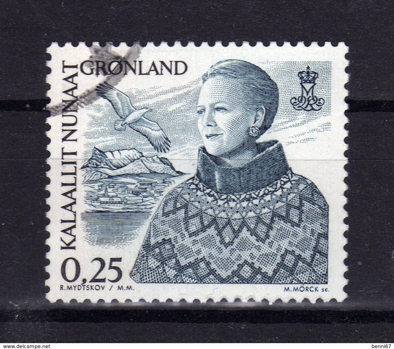 GROENLAND Greenland 2001 Reine Queen  Yv 348 OBL - Gebraucht