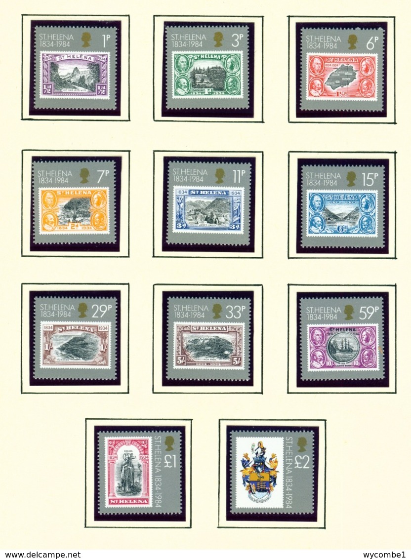 ST HELENA - 1984 Stamp On Stamp Definitives Set Unmounted/Never Hinged Mint - Saint Helena Island