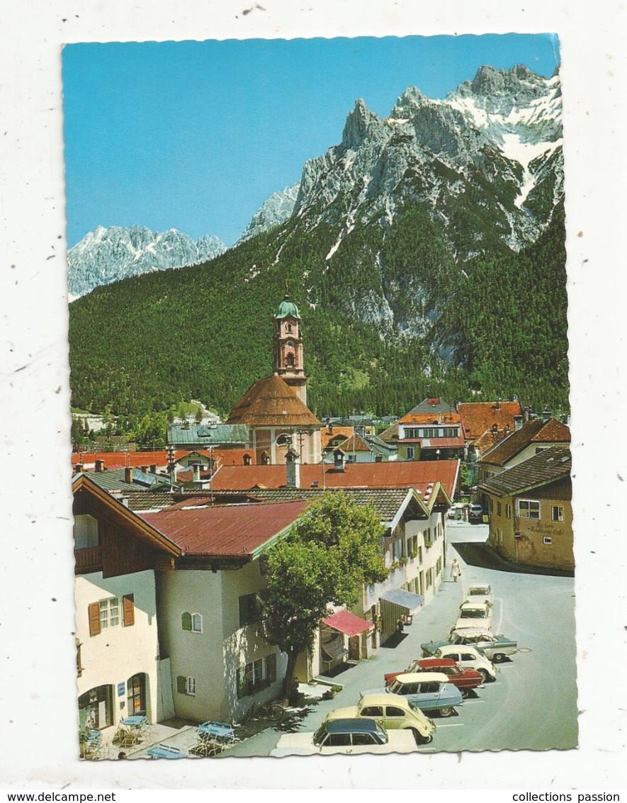 Cp, Automobiles , Allemagne , Bavière ,MITTENWALD ,Oberbayern , Voyagée 1972 - Turismo