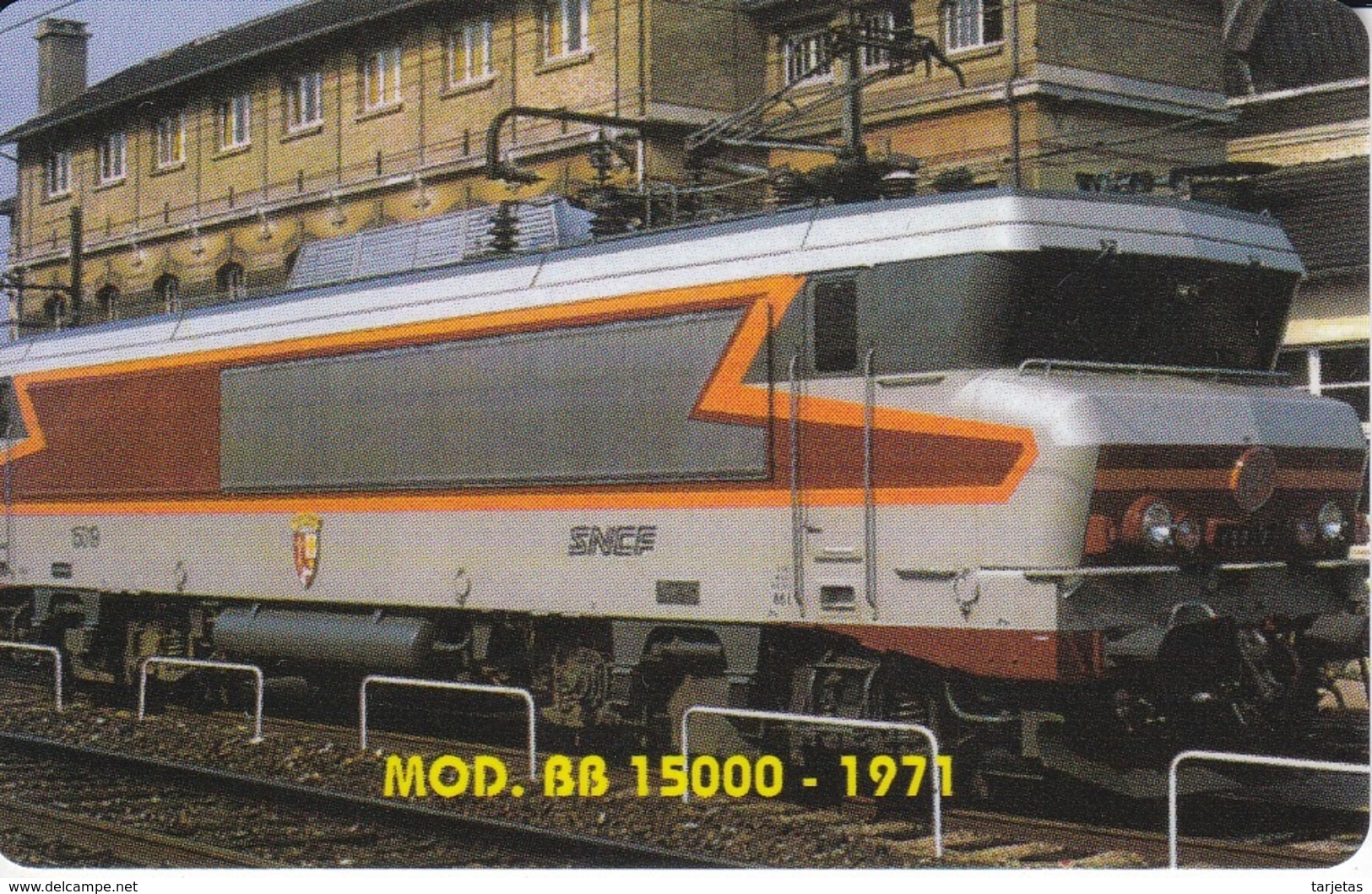 TARJETA DE LIBERIA DE UN TREN BB 15000-1971 DE 200 UNITS  (TRAIN-ZUG) - Trenes