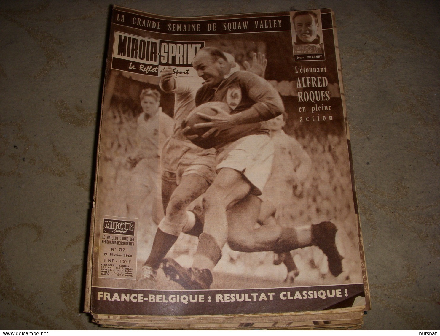 MIROIR SPRINT 717 29.02.1960 RUGBY XIII ALBI FOOT FRANCE BELGIQ JO SQUAW VALLEY - Deportes