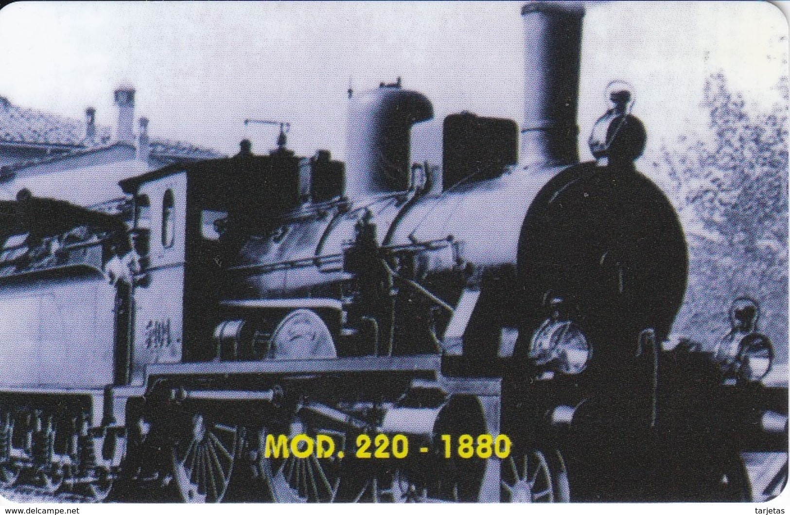 TARJETA DE LIBERIA DE UN TREN MOD. 220 - 1880 DE 10 UNITS  (TRAIN-ZUG) - Liberia