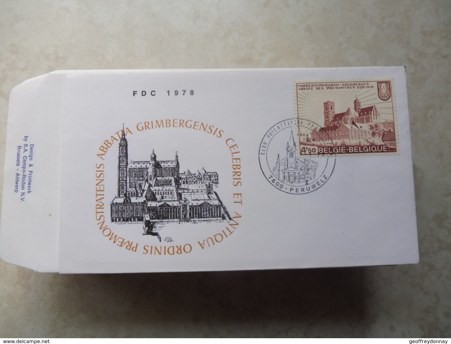 Fdc Belgique  1978 Grimbergen Numero 1888 - 1971-1980