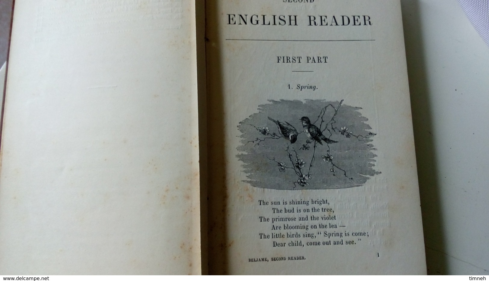 ALEXANDRE BELJAME - SECOND ENGLISH READER - Deuxième Livre De Lectures Anglaises CLASSE 8e - 1887 Librairie HACHETTE - - Englische Grammatik