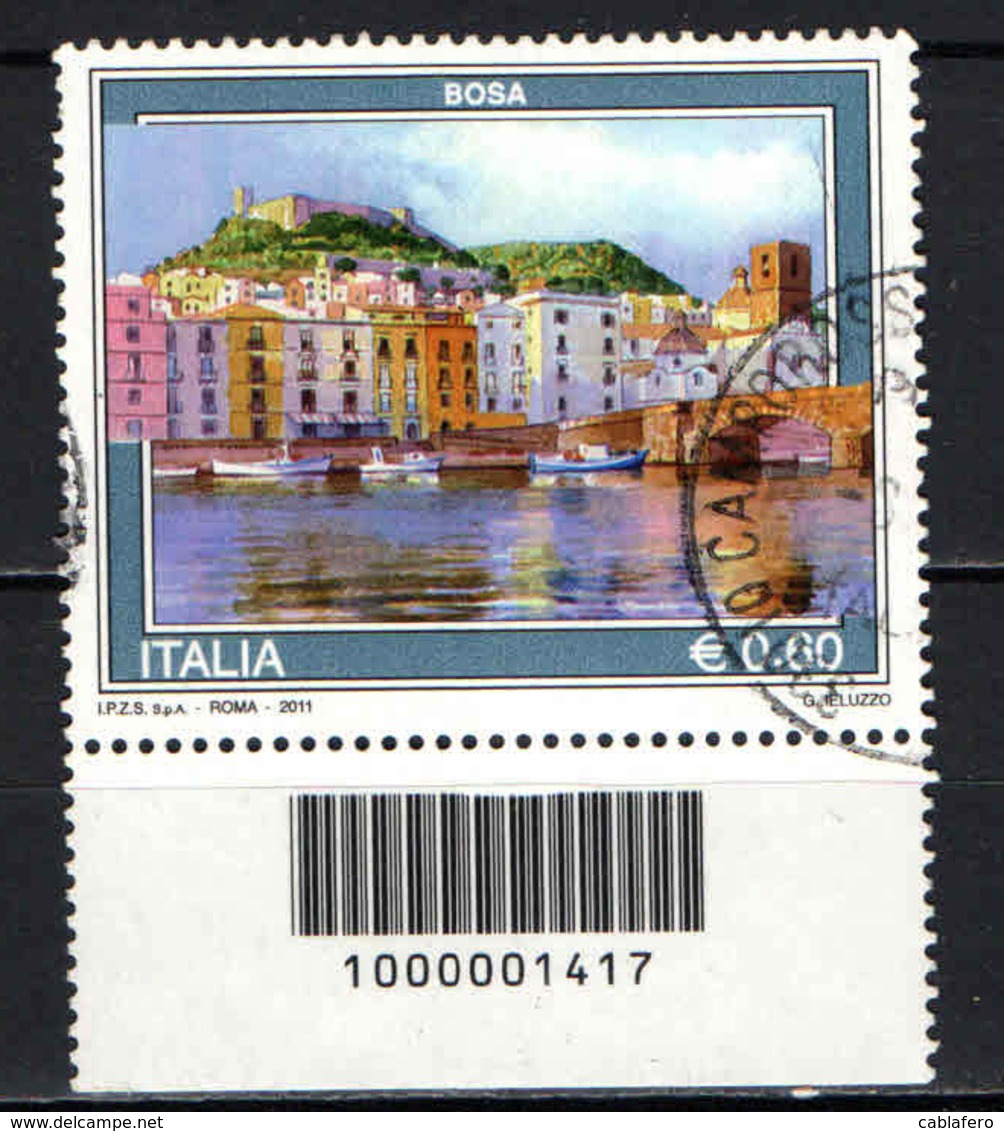 ITALIA - 2011 - IL TURISMO IN ITALIA: BOSA - CON CODICE A BARRE - USATO - 2011-20: Usati