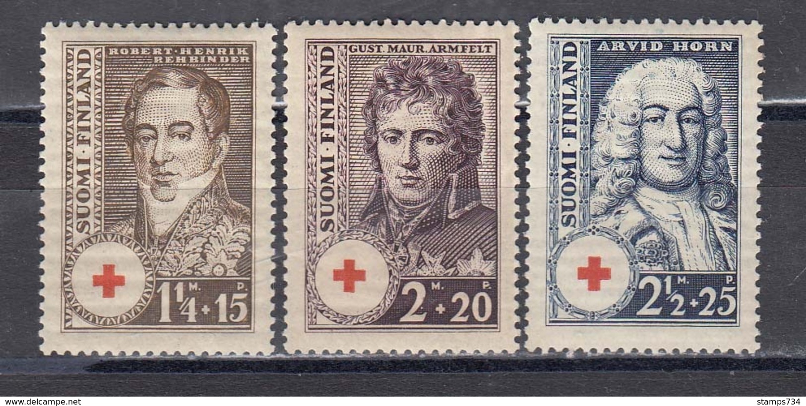 Finland 1936 - Red Cross, Mi-Nr. 194/96, MNH** - Unused Stamps