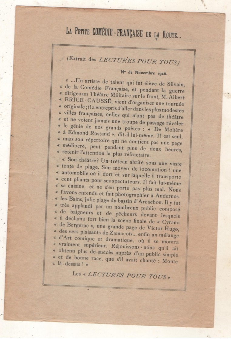 Association Amicale  Des Anciens Elèves Du Collège Et De L Ecole Primaire Supérieure De Fontenay Le Comte - Programmes