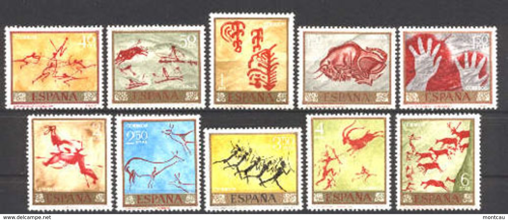 Spain 1967 - Pinturas Rupestres Ed 1779-88 (**) Mi 1665-1674 - Unused Stamps