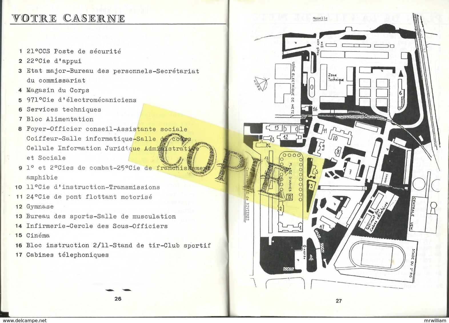 Livret présentation du 2eme Régiment du Génie, METZ (57)