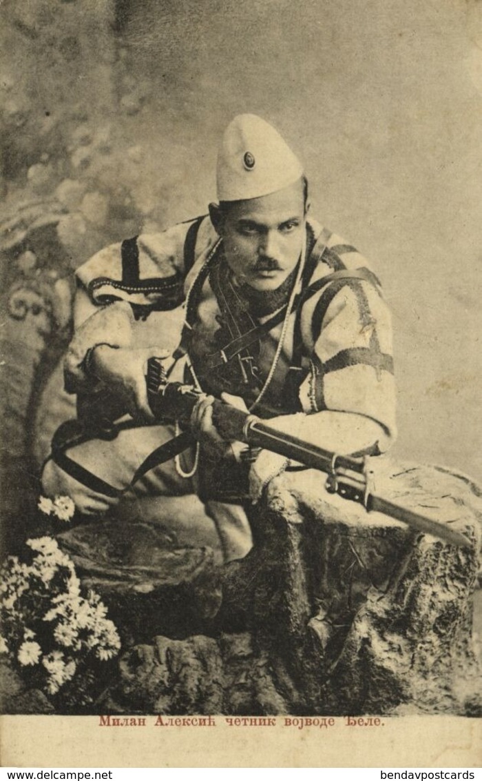 Serbia, Serbian Soldier Milan Aleksy (1912) First Balkan War Postcard - Serbie