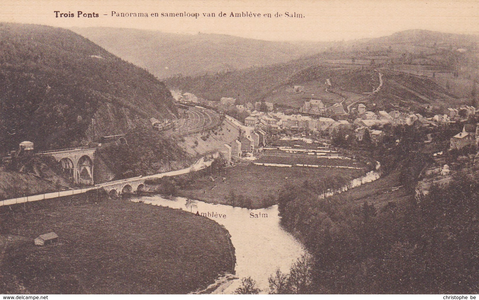 Trois Ponts, Panorama En Samenloop Van De Amblève En De Salm (pk62477) - Trois-Ponts