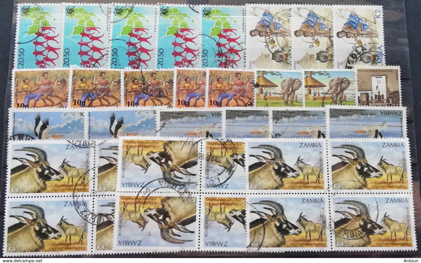 Zambia MIXED LOT USED POSTAGE FEE EXTRA - Zambia (1965-...)