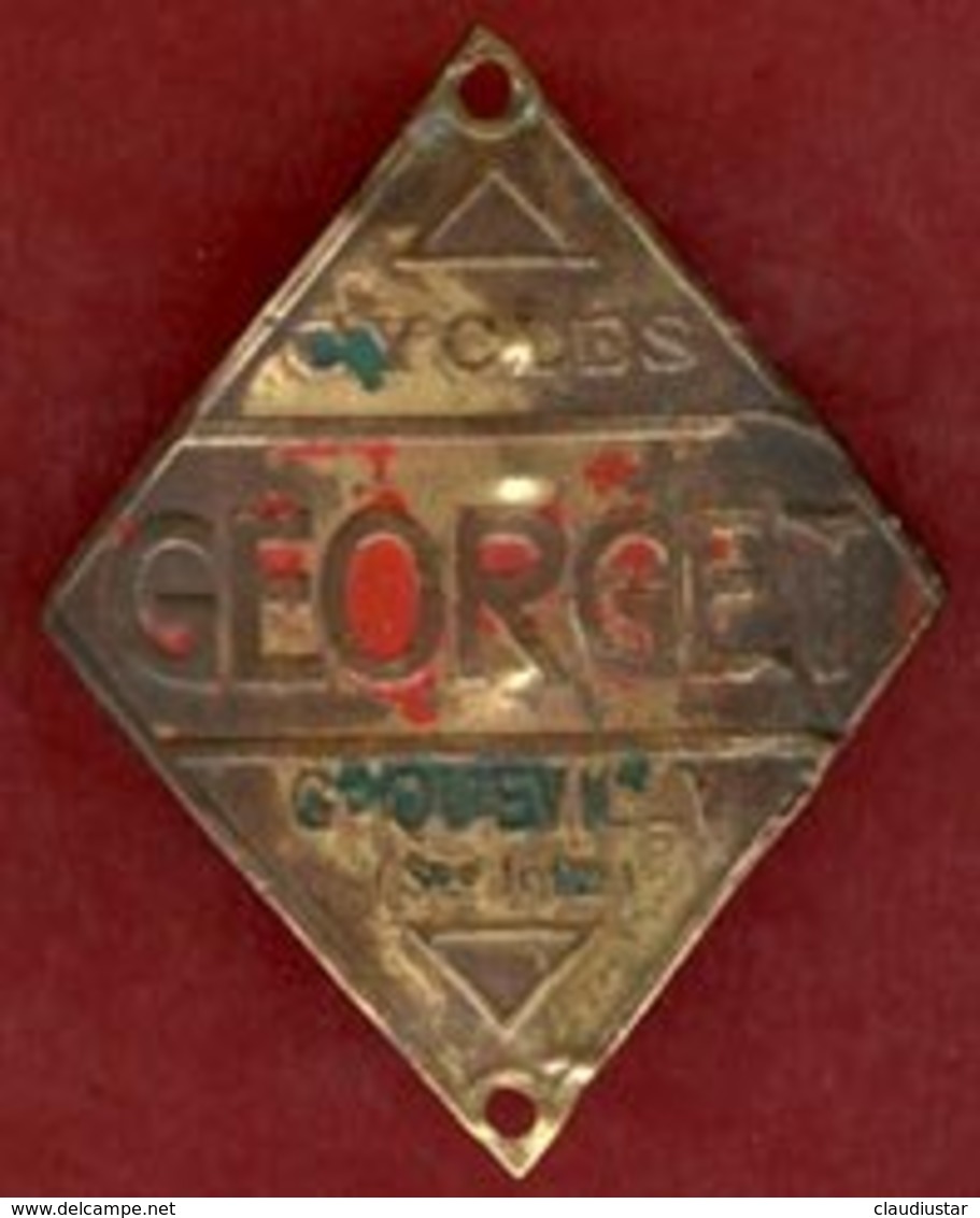 ** PLAQUE  CYCLES  GEORGET ** - Cyclisme