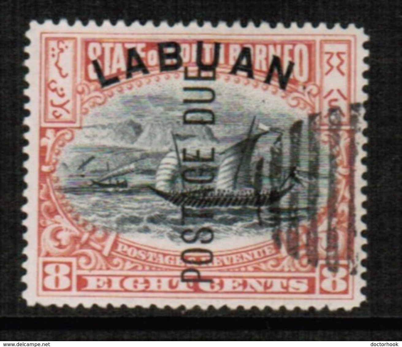 NORTH BORNEO---Labuan  Scott # J 6 VF USED (Stamp Scan # 547) - North Borneo (...-1963)