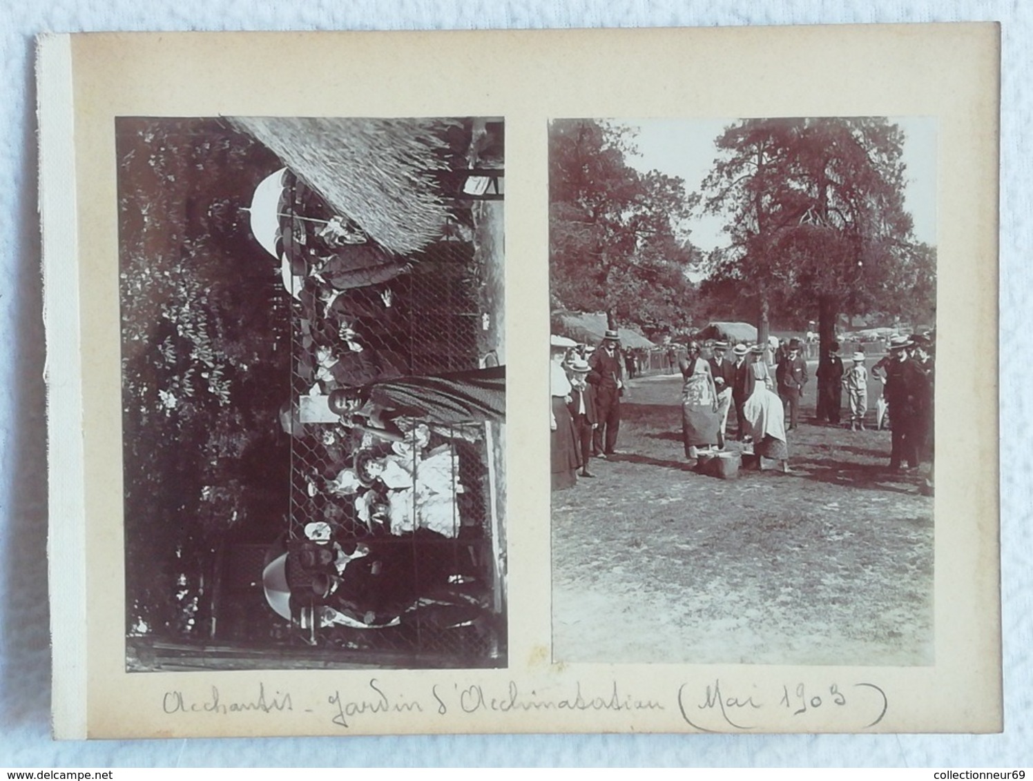 2 Photos Originales ACHANTIS Jardin D’acclimatation Mai 1903 Village AFRICAIN En Exposition à Paris - Anciennes (Av. 1900)