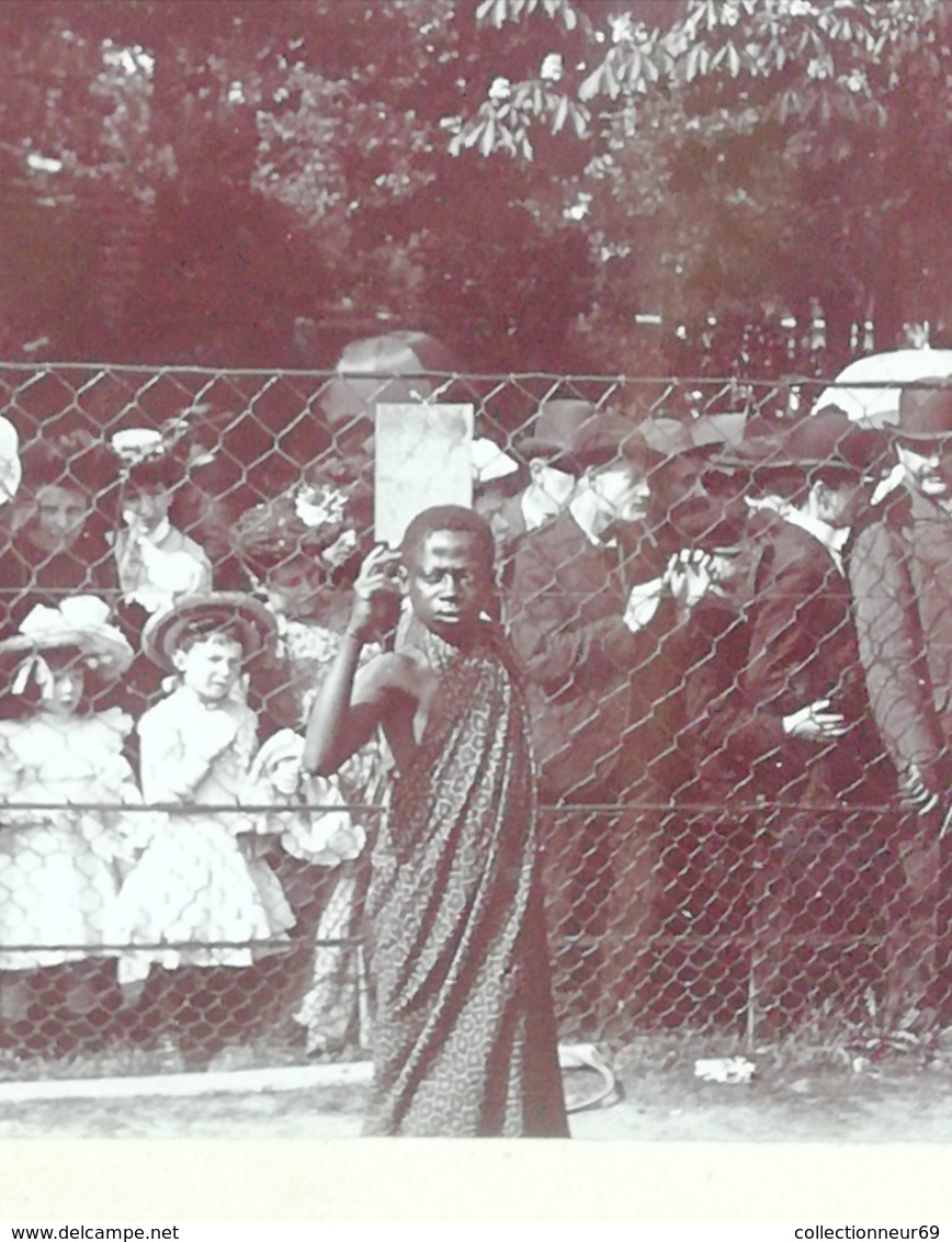 2 Photos Originales ACHANTIS Jardin D’acclimatation Mai 1903 Village AFRICAIN En Exposition à Paris - Anciennes (Av. 1900)