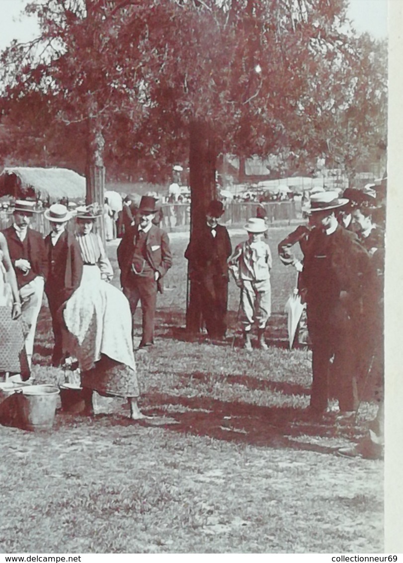 2 photos originales ACHANTIS jardin d’acclimatation Mai 1903 village AFRICAIN en exposition à Paris