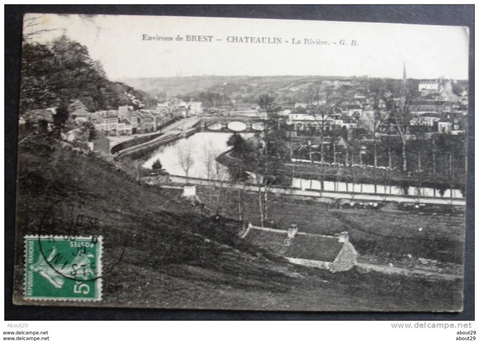 CPA 29 CHATEAULIN - La Rivière - Environs De Brest - éditeur GB -  Réf. D 13 - Châteaulin