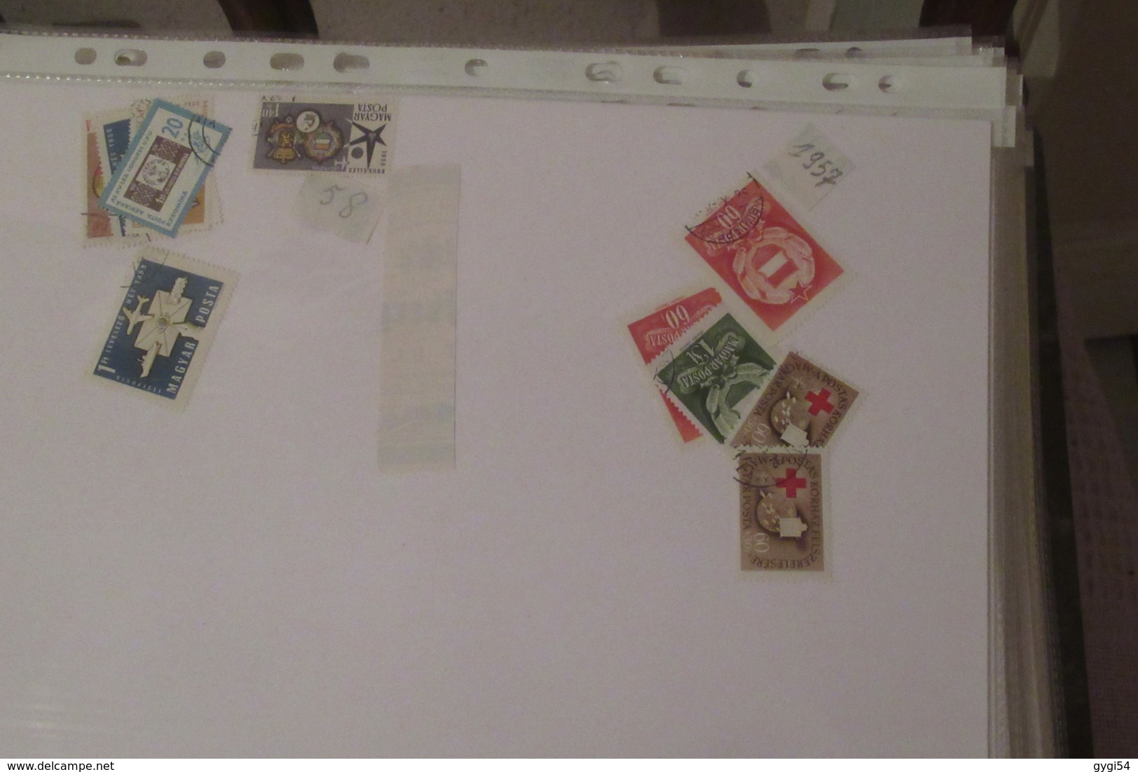 Vrac  divers et  France classeur à bandes timbres français neufs 75 scans