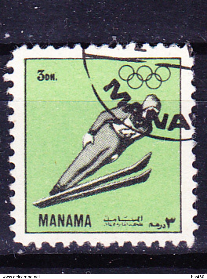 Ajman-Manama - Olympiade Skispringer (MiNr: 1204) 1972 - Gest Used Obl - Manama