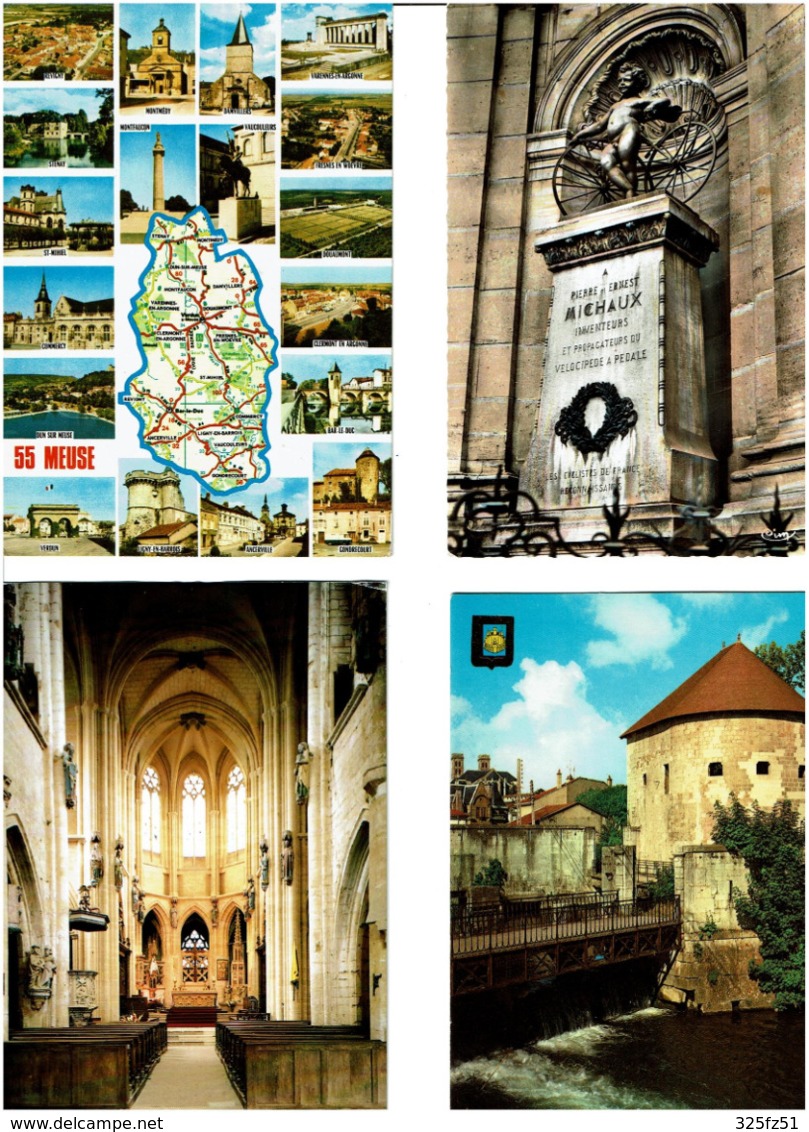 55 / MEUSE /  Lot De 90 Cartes Postales Modernes écrites - 5 - 99 Cartes