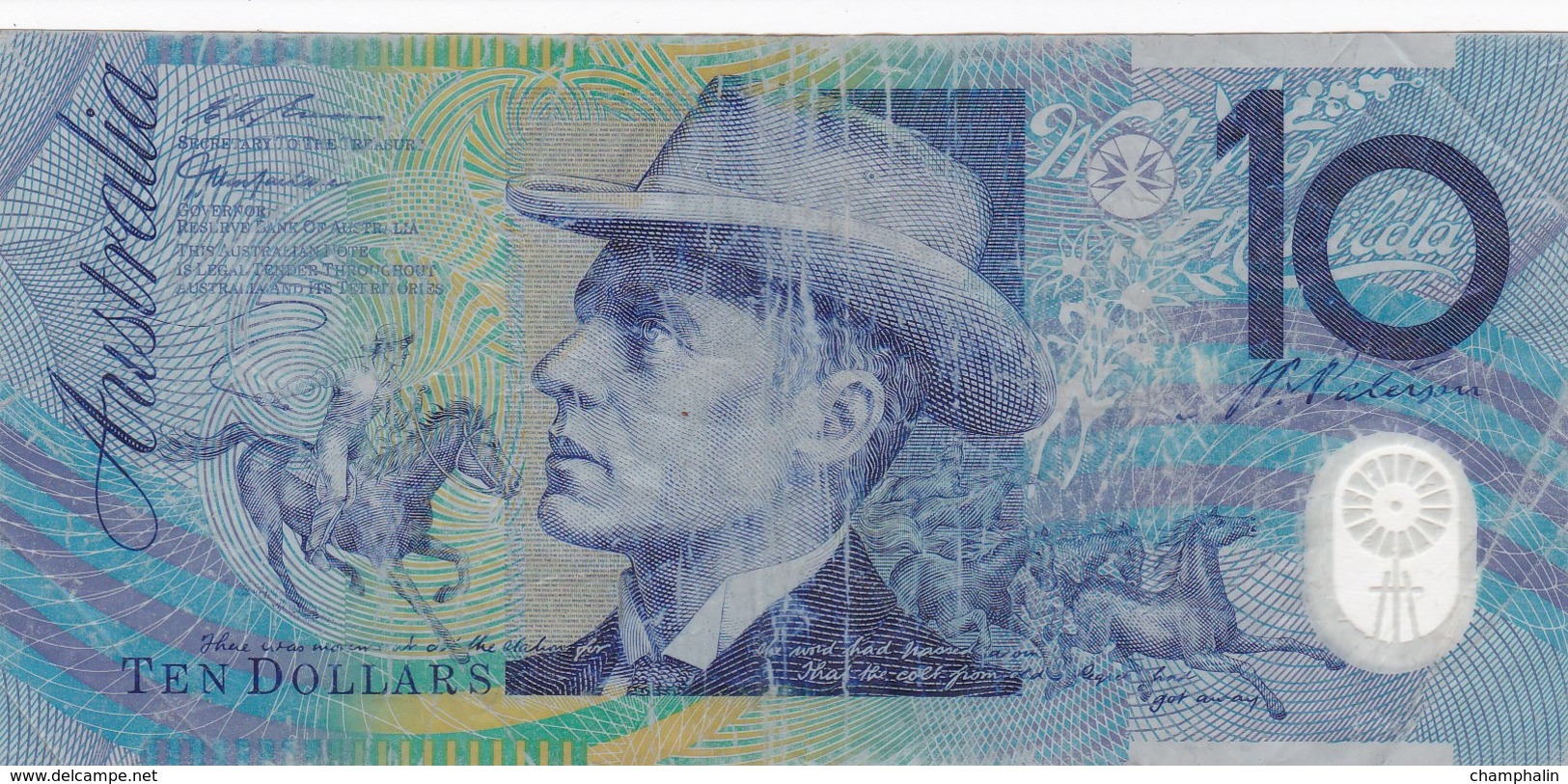 Australie - Billet De 10 Dollars - Paterson & Gilmore - Non Daté (1996-98) - Polymère - P52b - 1992-2001 (Polymer)