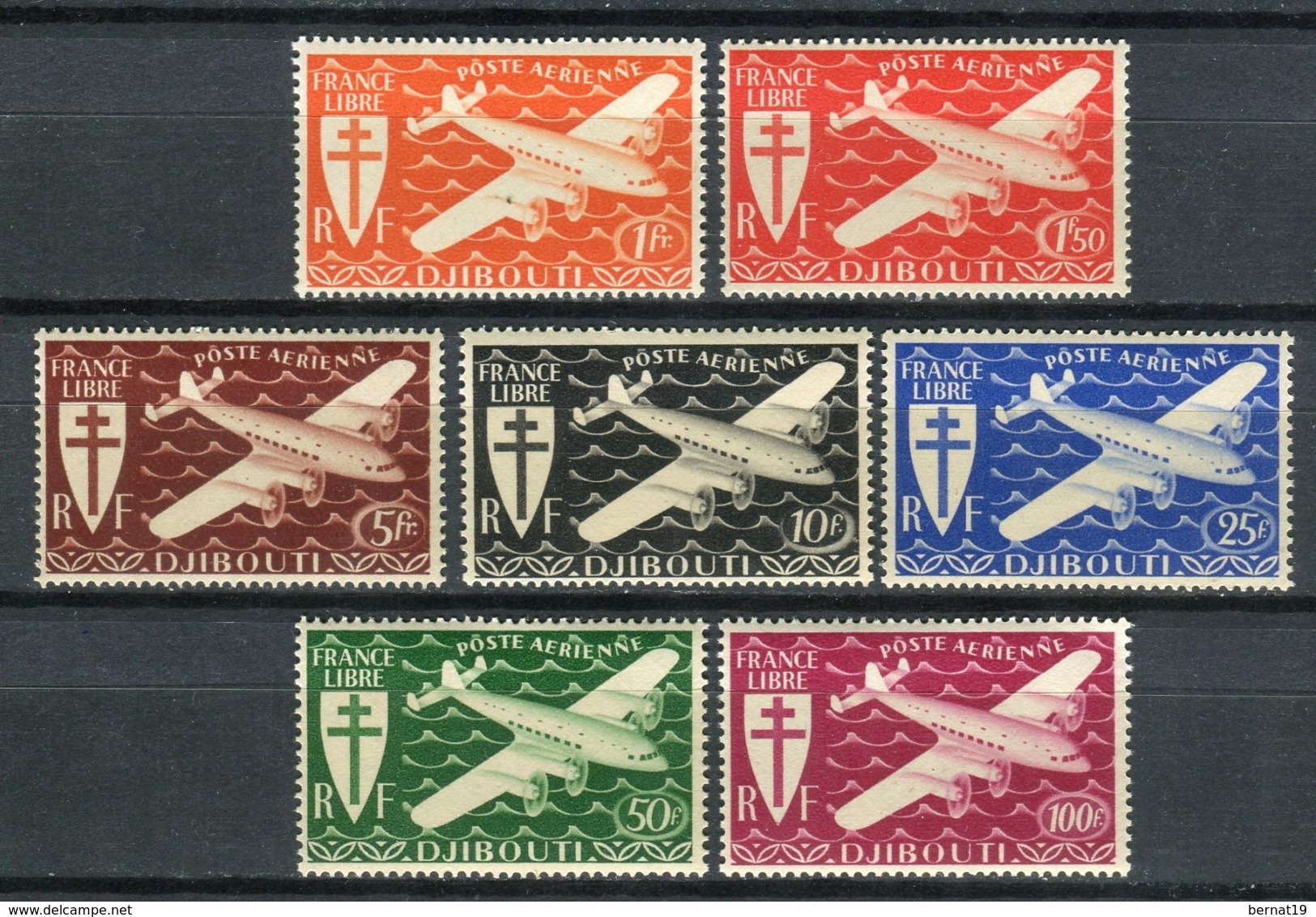 Costa De Somalia 1943. Yvert A1-7 ** MNH. - Nuevos