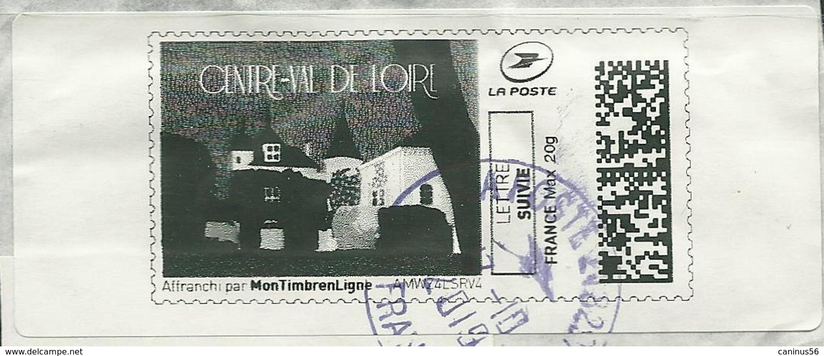 2019 Centre Val De Loire  MontimbrenLigne 20 G Lettre Suivie - Timbres à Imprimer (Montimbrenligne)